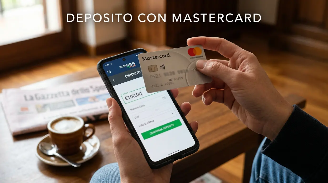 Guida passo per passo per depositare con Mastercard su siti scommesse ADM nel 2026