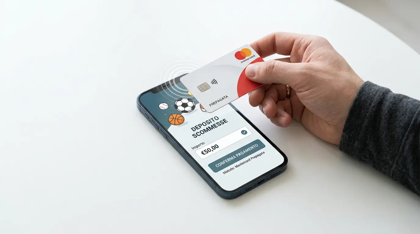Mastercard prepagata ricaricabile usata per depositi su siti scommesse ADM senza conto bancario tradizionale