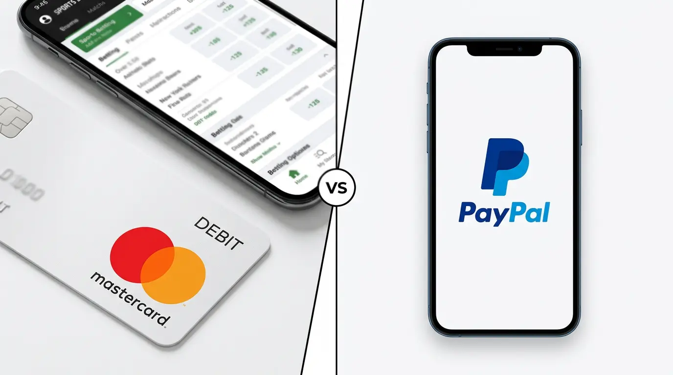 Confronto visivo tra Mastercard e PayPal per depositi e prelievi su siti scommesse ADM italiani