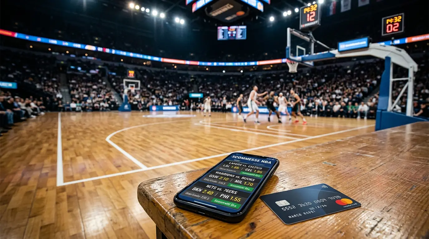 Scommesse sul basket NBA EuroLeague con Mastercard su bookmaker ADM italiani 2026